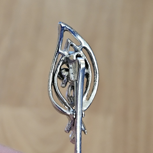 1/$5 or 3/$10 Vintage Rhinestone Silver-toned Metal Hair Pins Accessories - Picture 6 of 10